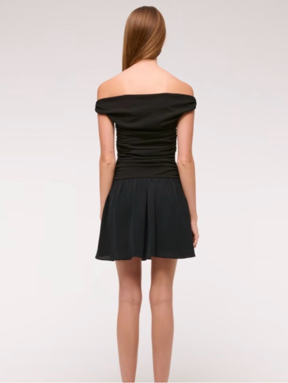 Off-The-Shoulder Ruched Mini Dress - Picture 2 of 8